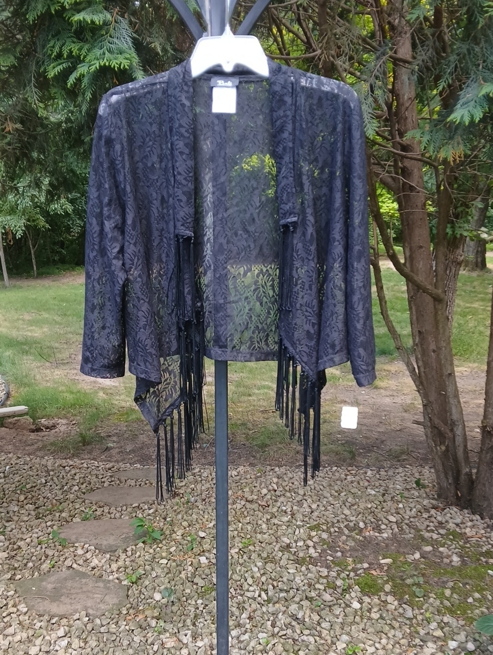 Bali Lace & Fringe Cardigan SZ M